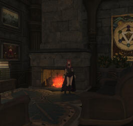 Staying warm by the fire